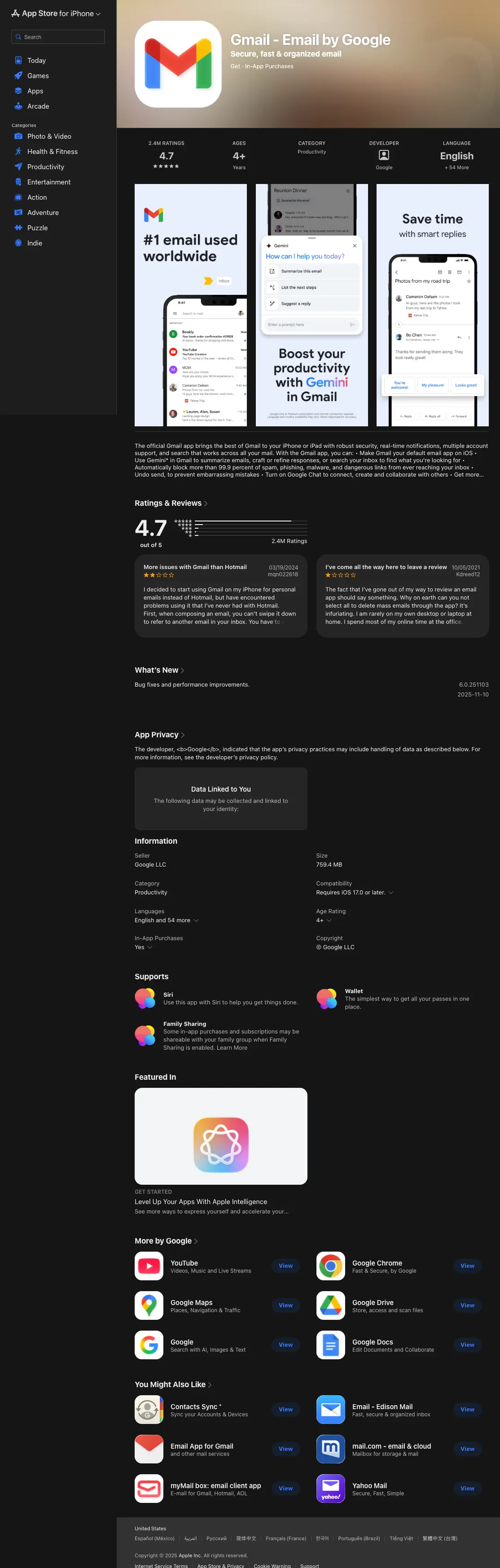 Apple Product search results for product_id: 422689480