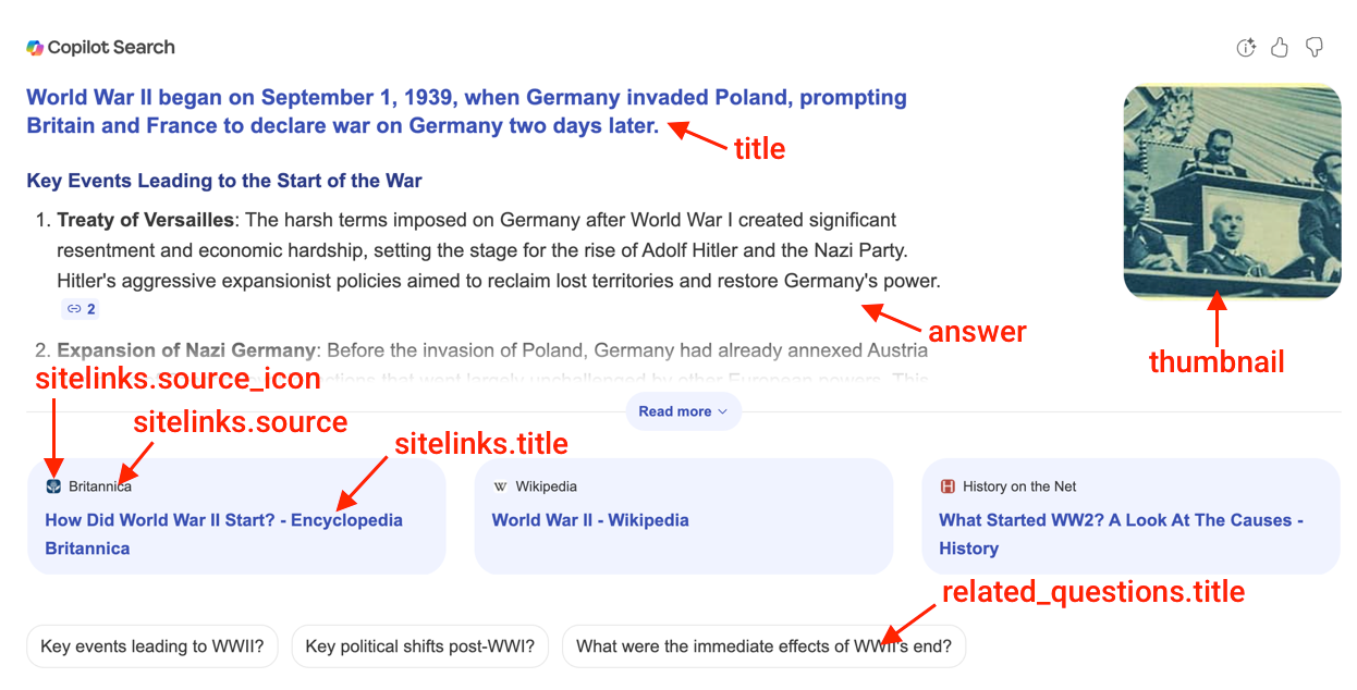 Copilot answer question_and_answer for: how did WW2 start?