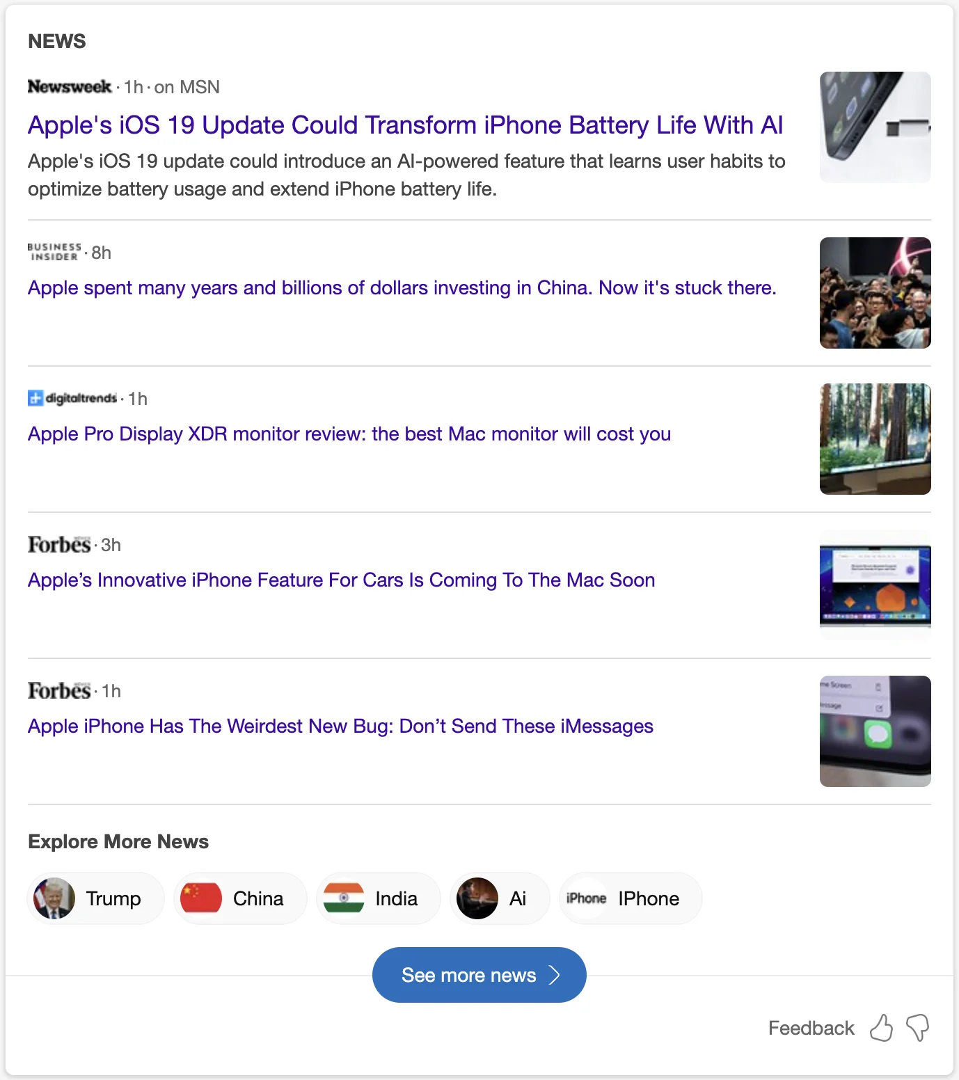 Results for: Apple on mobile