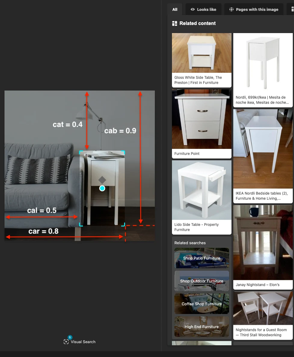 Example results for a cropped image search using https://r.bing.com/rp/8XmNsSjqQcLpBbzqVBYHfZg3CIg.jpg