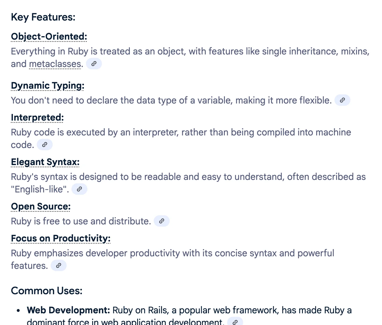 Example of list with snippet_links