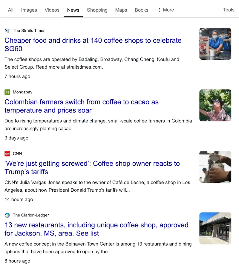 Results for: Coffee