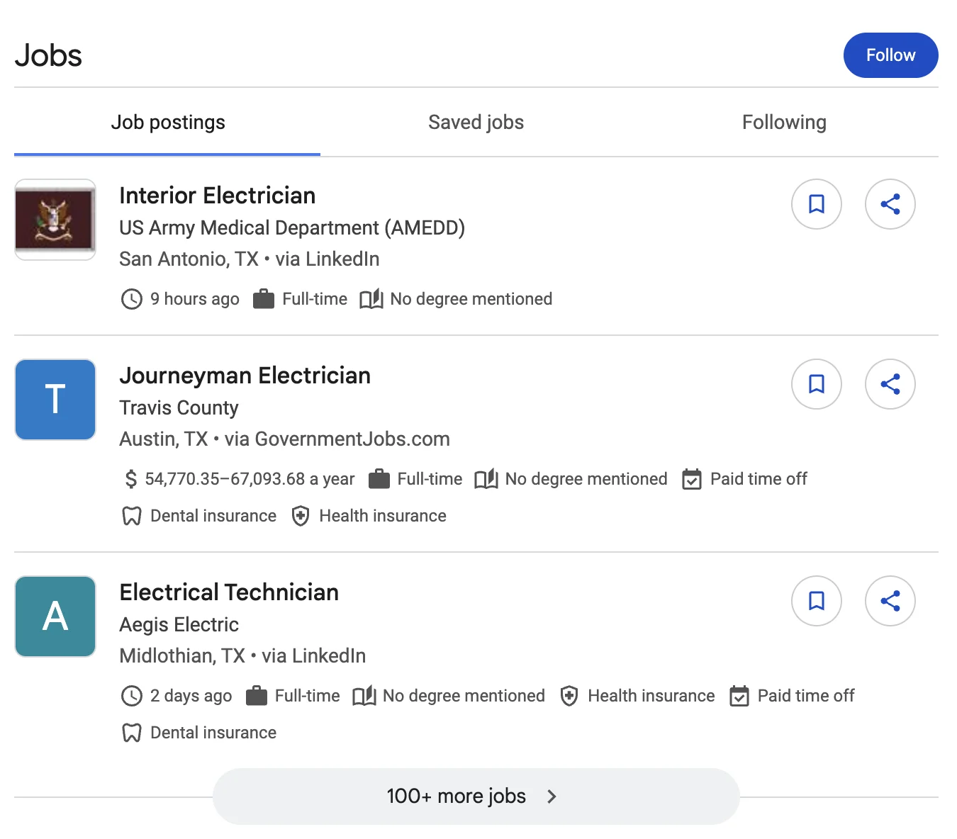 Results for: Electrician jobs in Texas