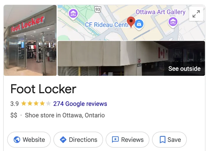Local Business results for: Footer Locker