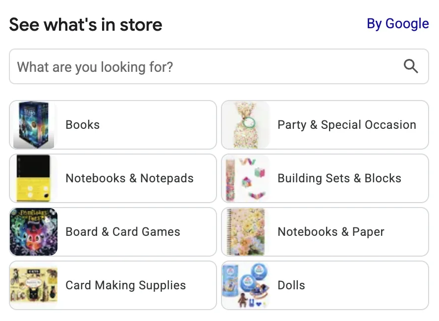 Results for: See what's in store