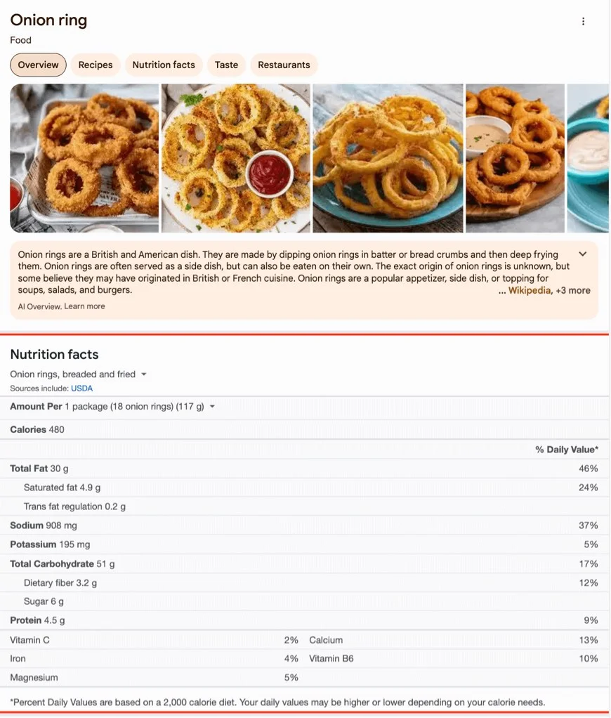 Results for: Onion Ring on mobile