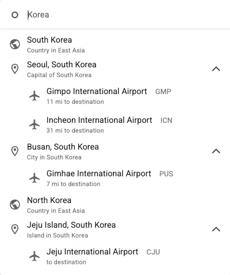 Example with q: Korea