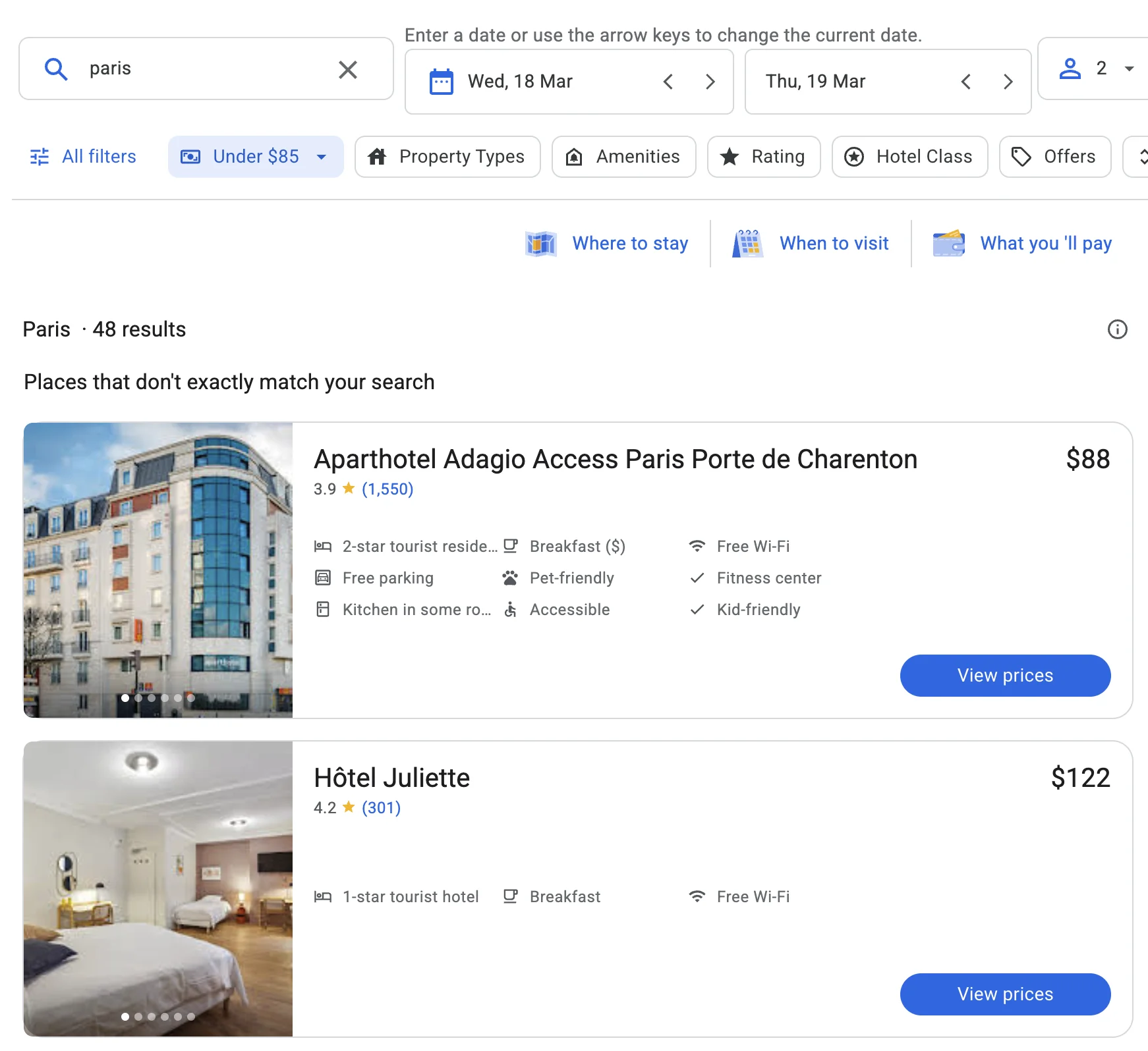 Non-matching Properties results (non_matching_properties)