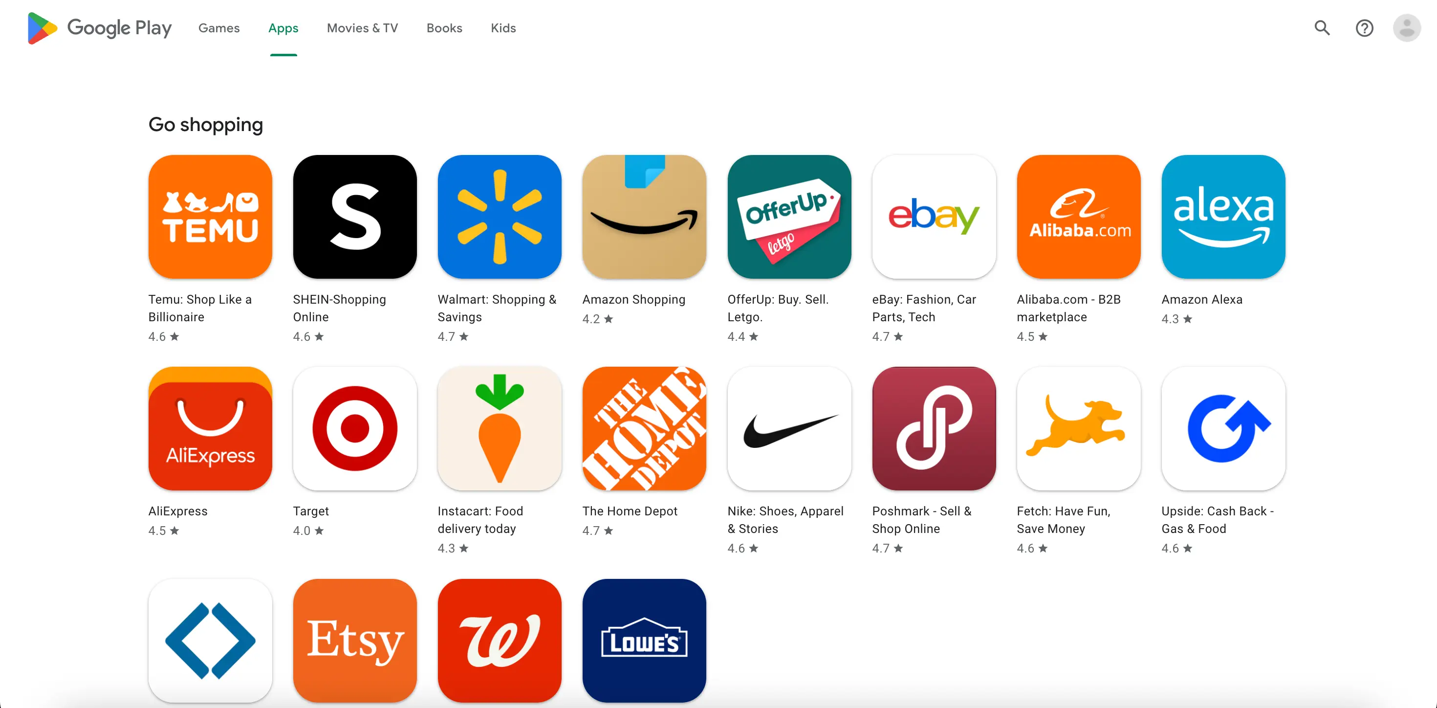 List Type Organic results overview for Google Play with see_more_token(Plain Search)