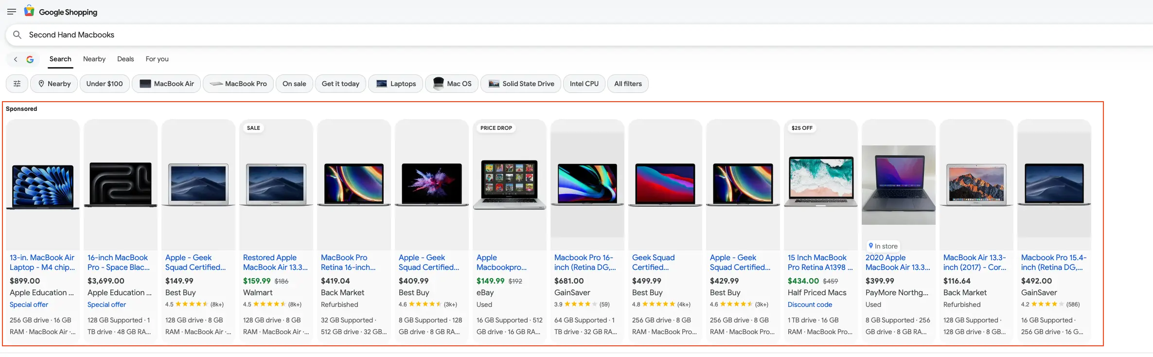 Results for: device: mobile, and q: Second Hand Macbooks